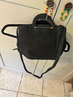 Madewell black top handle mini bag